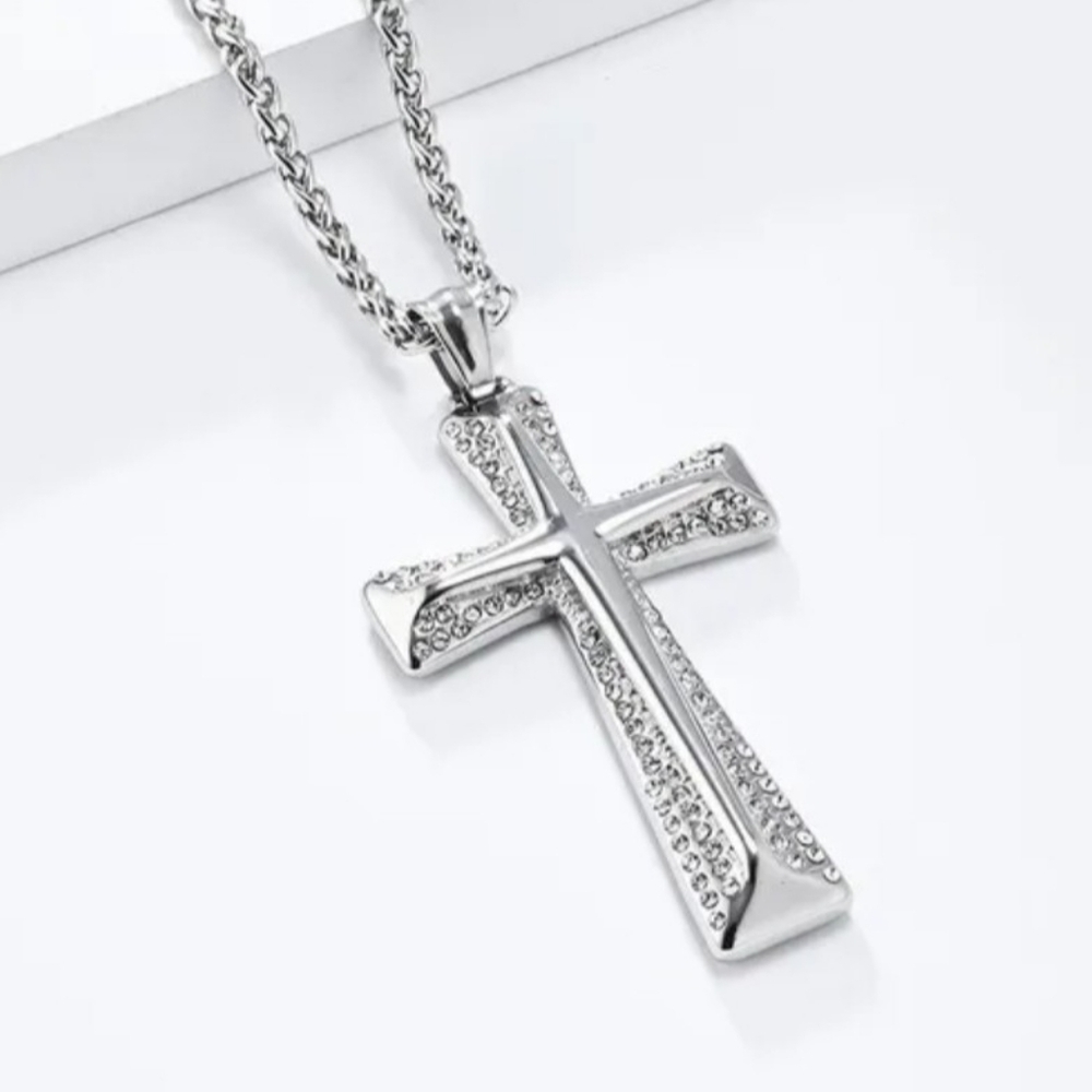 Stunning Stainless Steel Cross Necklace